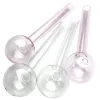 7 Zoll 50 mm große Schüssel Glasöl Brenner Rohr rosa klarer Pyrex für Bong große Ölbrenner Glas Rauchrohre ZZ