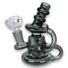 Headshop888 gb008 cerca de 5,31 polegadas de altura Reciclador de água de vidro Reciclador de ar fluxo de ar -fumando bubbler de tubo com tigela de cúpula masculina de 14 mm