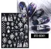 5D Sticker Nail en relief Christmas Flakes de neige Design Adhesive Nail Secrals Summer Sinders Nail Art Decorations9937988