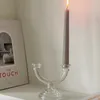 Candle Holders Internet Celebrity Bloggers With The Same Retro Glass Holder Romantic Candlelight Dinner In Cafe