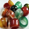 10pcs Whole Mix Huge Jade Thumb Ring Mens Womens Wide Agate Exquisite Finger Ring Retro Luxury Jewelry8529024