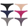 Women's Panties WarmSteps 6PCS/Set Seamless Female Thongs Silk Satin Underwear Sexy Lingerie Comfort Sports Breathable G-Strings