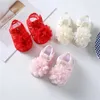 Сандалии новорожденная девочка Летние цветочные сандалии для малышей с круглыми пальцами и мягкими подошвами для колясок перед детской детской обуви для кроватки