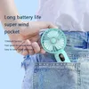 Elektrische Lüfter Digital Display Mini Lüfter USB 1200 MAH Handheld niedlich kleiner elektrischer Lüfter tragbarer Schüler -Kühlgerät Tasche Outdoor Handlüfter D240429