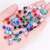 Charms 10pcs золото/серебряный цвет красочный хрустальный шарм разъем