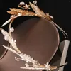 Clips de cabello Tadgandas de boda hechas a mano Color de oro Pearas de hoja de flores para novias Damas de honor Accesorios de joyas