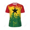 Exclusive design Ghana Flag Grain 3D Printed Men For Running Bike Soccer Tennis Fitness Sports jersey Mesh Fans Short T-shirt 240426