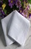 24pcslot 100 Хлопко -атласный носовой платок белый цвет столовой платок супер мягкий карманный буксир квадраты 34cm6337435