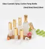 Essence Oil Lotion Pump Bottle Contenitori cosmetici Bottiglia Spray Glassone glassata Vial vuoto 10 ml 15 ml 20 ml 30 ml 100 ml 15pcs13788192