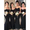 New Sexy Slim Mermaid Dresses Simple Long Honor Of Maid Plus Size Robe De Elastic Satin Bridesmaid Prom Party Gowns 0430