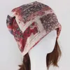 Beanie/Skull Caps Miaoxi New Fashion Women Beauty Adult Beanies Skullies Casual Two Used Lady Cap Polyester Girls Hat Hats Floral Bonnet Sale d240429