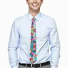 Bow Ties coloré Geo Print Tie Cubes en nid d'abeille Nou de mariage Unisexe Adulte Classic Elegant Coldie ACCESSOIRES GRAPHIC Collar