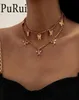 Boho Charm Bling Pink Crystal Butterfly Pendant Choker Necklace Rhinestone Tennis Chain On The Neck 2021 Goth Jewelry for Women1802633