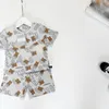 Trendy Brand Baby Kleinkind Set neue Kurzarmschlärme für Jungen Mädchen Neugeborene Babykleidung Sets Fashion Kids T-Shirt Shorts 66-100 cm CSD2404303