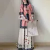 Etnische kleding originele carnaval kostuums qing dynastie ma mian rok hanfu vrouwelijk dubbele breasted o nek Chinese hanfu paard gezicht vrouwen