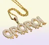 AZ Nom personnalisé Lettres initiales Collier pendentif avec chaîne de corde et chaîne de tennis en argent Gold Couleur bijoux glacée39395106683050