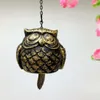 3 Pieces Cast Iron Owl Windchime Bell Vintage Metal Wind Chime Hanging Bell Home Garden Store Shop el Bar Yard Porch Decoration8362980