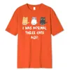 T-shirt maschile ero normale tht gatti fa stampe da uomo maglietta di moda magliette casual harajuku maglietta di grandi dimensioni tespe