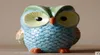 カラフルなCoruja Ceramica Owl Figurines Home Decor Ceramic Piggy Bank Ornament Crafts Room Decoration Porcelain Animal Figurine9790614