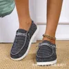 Lässige Schuhe 2024 Frauen Sneaker Strickgitter Kumpel Flats Großgröße Ladies auf Mujer Zapatill Sommer weibliche Mookassine ausrutschen