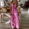 Grundläggande avslappnade klänningar Designer Dress Summer New Women's Dress Slim Fit and Slim Look Flower Suspendered Dress