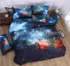 Beddengoedsets 2021 3D HIPSTER GALAXY SET UNIVERSE UNIVERSEN BUITSPRACE THEME BEDRUKT BED LINEN DUVET COVER FLAST BEEFKILDE KUBELBOES16977401