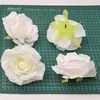 30 pcslot 9cm10cm grote kunstmatige witte roos zijden bloemkoppen diy bruiloft decoratie krans plakboekje nepbloemen 240429
