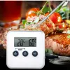 Strumento a temperatura LCD Sonda di termometro per alimenti digitali per accessori per sensori di olio d'acqua della carne cucina bbq di allarme di cottura TP11 LL