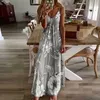 Grundläggande avslappnade klänningar Designer Dress Summer New Women's Dress Slim Fit and Slim Look Flower Suspendered Dress