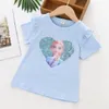 T-shirt principessa di ghiaccio adorano paillettes capovolta per bambini maglietta di moda di moda nuovo arrivo magliette corta tops tops boys children bill abbigliamento casual pullover casual