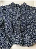 Blouses pour femmes Zessam Flowers broderie imprimée femme chemise à manches longues bouton creux en vrac cardigan vintage classique décontracté.