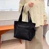 Avondtassen canvas dames schoudertas Japanse Koreaanse vrouwelijke student Tote Shopper 2024 Grote mode -boekzak katoenstoffen vrouw handtas