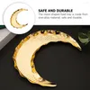 Dijkartikelen Sets Ramadan Trays Gold Eid Mubarak Tray Maanvormige snoepgerecht snuisterij Sugar Bowl opslagplaat Schotel Party