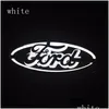 Autocollants de voiture 5d Logo LED LOGO 14.5CMX5.6cm pour Ford Focus Mondeo Kuga Badge Laser Laser 3D EMBLEME AUTOPHER