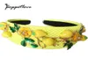 Pista de moda barroca linda flor de limón amarillo hojas verdes para mujeres accesorios para cabello de lujo vintage joyería 24069966