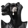 Orecchini per stalloni 2024 Dichiarazione Animal Trendy Enamel Zebra per Women Party Fashion Fashion Simulate Pearl Jewelry Gift vintage