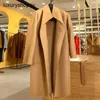 Top Maxmaras Cashmere Coat Womens Wrap Coat 2024 Nuova Autunnowinter M Famiglia Lilia Qiao Xin Xin Sago Mid Long Long Water Modello Slimt Fit