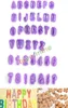 Cake Tools Hela 40st Purple Alfabetet Number Letter Fondant Decorating Set Icing Cutter Mold eller Cookie Factory Expert 5720335