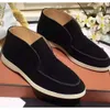 Velvet Leather Casual Chores Luxury Mens Loro Walk Boots lp Designer Womens Flats Boot Mocassin Plus Luxury Designer Boots Desert Boots Shoe Taille 36-46