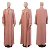Ropa étnica 2024 Vestido de Ramadán Mujeres Dubai Abaya Diamante Vestidos de fiesta de la noche Big Kaftan Hijab Abayas Jilbab Robe Eid Islam