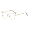 Occhiali da sole blu bloccanti occhiali da luce anti-blu telaio in metallo portatile telaio oculari rotondi ultraleggera da occhiali