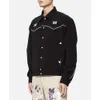 メンズジャケットニードルブラックバタフライ刺繍トラックトレンディカジュアルコートスタイルジャケット男性と女性のためのショートスーツジャケット