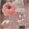 Fleurs décoratives couronnes grand papier pivoine décoration de mariage rose fenêtre de la tête de la tête de la tête décorations décortiquées livraison à la maison jarde dhpa3