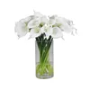 Fiori decorativi 10pcs plastica finta calla giglio fai -da -te floreale limpasto elegante decorazione di nozze domestico domestico artificiale fiore artificiale bouquet eco