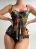 Frauen Badekleidung Badeanzug Frauen 2024 Druck und solide Schlinge zweiteilige sexy Hochtaille Sommer Tankini Strand tragen Badeanzug weiblich