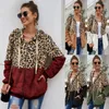 Women's Hoodies Autumn Winter Sweatshirts Women Hooded Leopard Casual Zipper Long Sleeve Hoodie Fashion Top Warm Coat Polerones Mujer