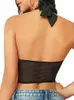 Tanks pour femmes Camis Sexe Sangle croix serrée Ajustement CORSET CIRMOSION CIRCONFÉRENT