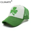 Ball Caps Climate Shamrocks Trucker C St.Patricks Day Green C Hat Ireland Irish Lucky Shamrocks C St.Patrick Mesh C Hat for Irish J240429