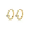 Neue Augenoelen Ohrringe S925 Silber plattiert 18k Gold Frauen Ohrringe heiße europäische und amerikanische beliebte Mikro -Set Zirkon High -End -Ohrringe Juwely Valentinstag Geschenk SPC