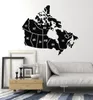Canada Map Wall Stickers voor woonkamer Vinyl Wall Sticker voor studiezaal huisdecoratie accessoires voor leeszaal Art3057226